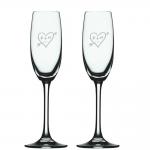 Champagneglas med personlig gravyr (2 st glas) - finns hos Medgravyr.